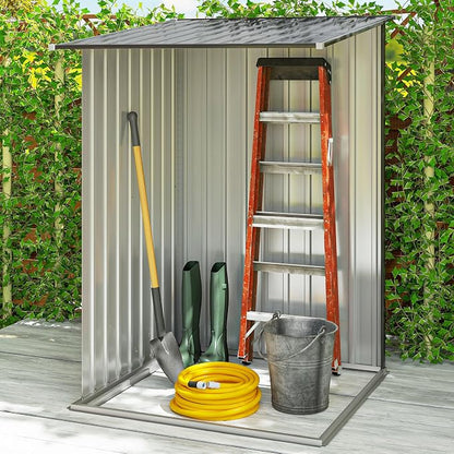Outsunny 3.3' x 3.4' Outdoor Storage Shed, Metal Garden Tool House - Image 6