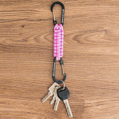 BRAVESHINE Paracord Keychain Carabiner Clip, D Ring Lanyard Hanger Stroller Hook - Image 8