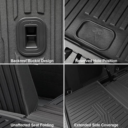 Floor Mats for 2025 2020-2024 Ford Explorer, All Weather TPE Floor Mat Cargo Mat - Image 8