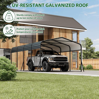 12' x 20' x 8.5' Heavy Duty Metal Carport - Image 8