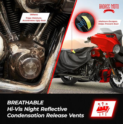 Badass Moto Ultimate Motorcycle Cover Waterproof Outdoor Heavy Duty Durable All - Image 3