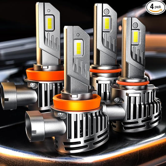 H 11 90 05 Led Bulb Combo, 50000lm Brightness Fog Lights Bulbs Real 1:1 Mini by GloDrv