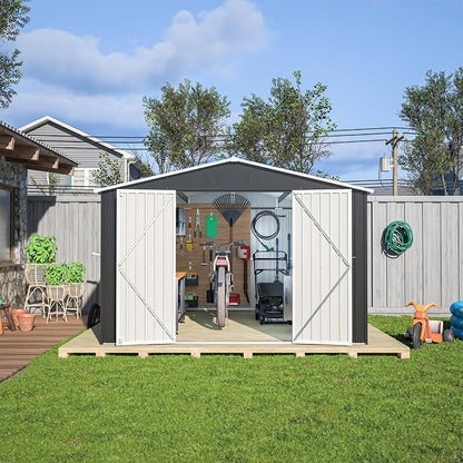 Outdoor Storage Shed 10x12 FT, Utility Metal Tool Storage - Image 7