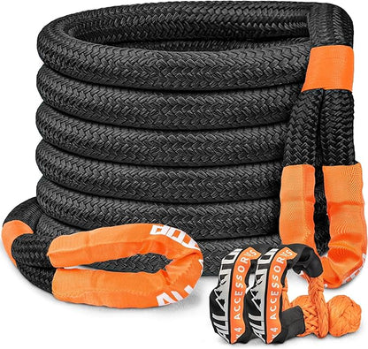ALL-TOP Kinetic Recovery Rope Kit w/ 2 Soft Shackles, 1.5in x 30ft, Heavy Duty by ALL-TOP4X4