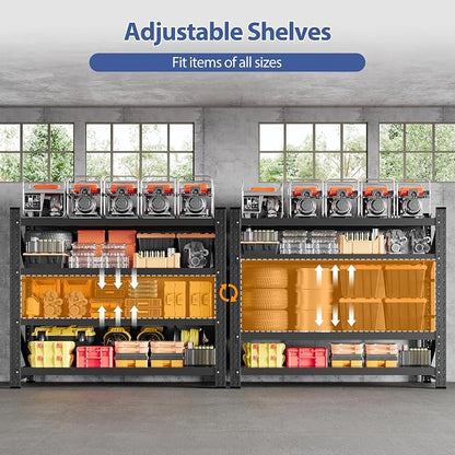 3000LBS Storage Shelves, Adjustable Industrial Shelving, 4 Tier Metal Shelving - Image 5