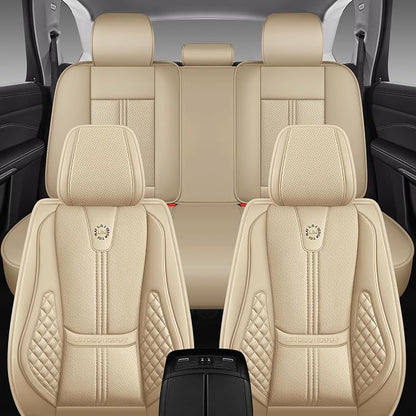 Car Seat Covers Full Set, Easy Install Luxury Leather Automotive Seat Covers - Image 8