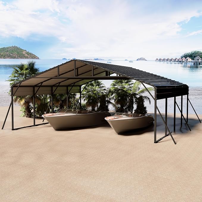 20' x 20' x 8.5' Heavy Duty Metal Carport - Image 2