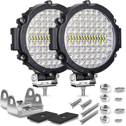 7 Inch Round LED Offroad Lights, LED Light Pods 120W 10000lm - Image 2