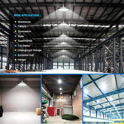250W UFO LED High Bay Light, 30000lm 6000K Daylight 2500W Equivalent - Image 8