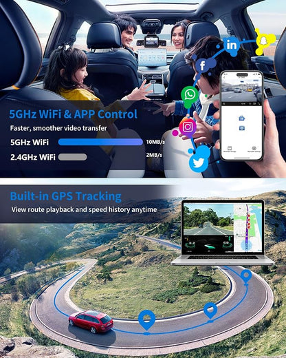 360° View 5 Channel Dash Cam Front and Rear - Image 9