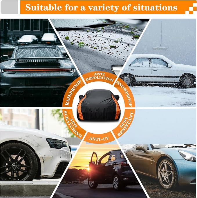 in Full Exterior Car Cover All Weather, Waterproof，UV Resistant, and Snowproof - Image 4