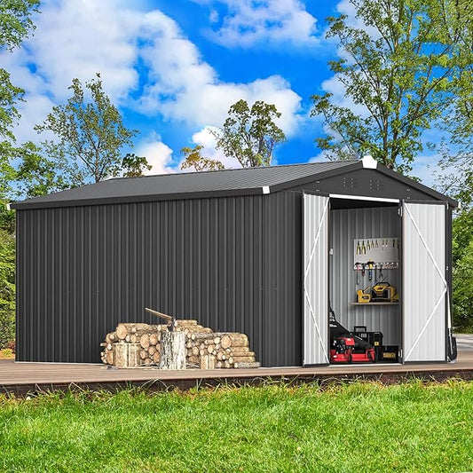 AECOJOY Shed 10' x 14' Storage Shed, Outdoor Storage Sheds & Outdoor Storage by AECOJOY