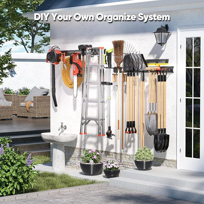 Garden Tool Organizer Wall Mount, 64 inches Tool Storage Rack - Image 4