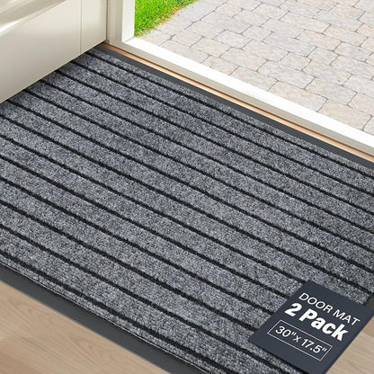 LotFancy 30" x 17" Set of 2 Front Door Mat - Image 3