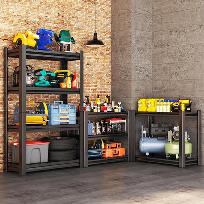 Metal Garage Shelving Unit, Heavy Duty Adjustable Storage Rack, Steel Shelving - Image 2