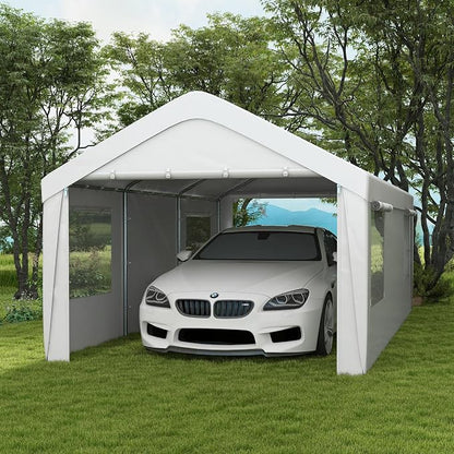 Outsunny Carport 10' x 20' Portable Garage, Heavy Duty Car Port Canopy - Image 2