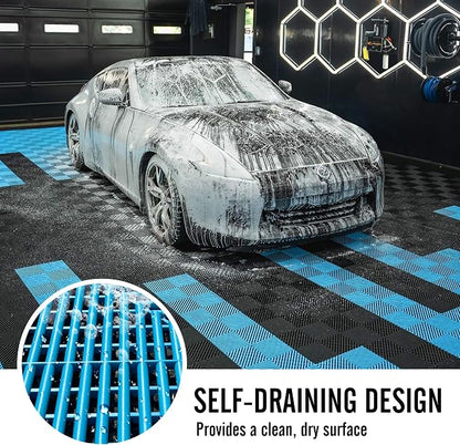 15.7"x15.7" Garage Flooring Tiles, Non-Slip Interlocking Plastic Garage Floor - Image 4