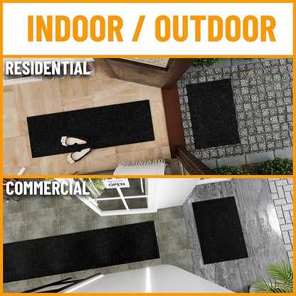 Ottomanson 6'6" x 9' Mud Mat Area Rug Scraper Carpet - Image 2