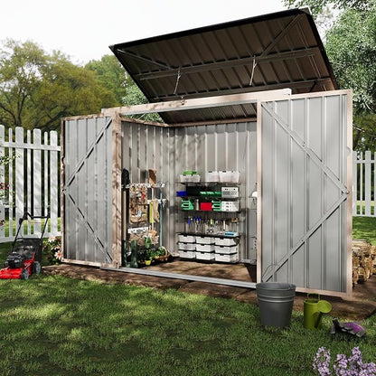 Outdoor Trash Can Storage 2 Binsgarbage Bin Storage Shed, 3x6 FT Garbage Bin - Image 8