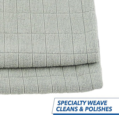 Unger 12” x 12” Microfiber Glass and Mirror Cloths, 2 Pack, Wet and Dry - Image 2