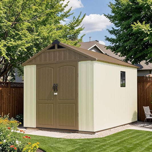 Patiowell 8 x 10 FT Resin Outdoor Storage Shed by Patiowell