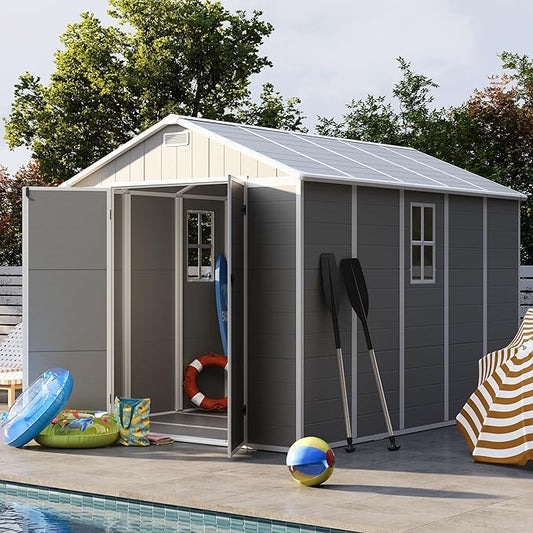 UDPATIO Storage Shed 8 x 10 FT, Resin Outdoor Garden Sheds by UDPATIO