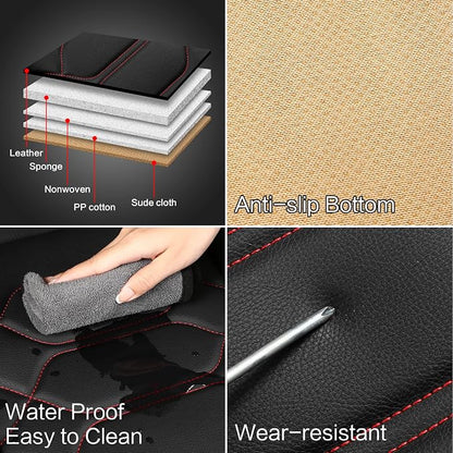 Pariitadin Leather Car Seat Covers Full Set, Waterproof Faux Leather Seat Covers - Image 6