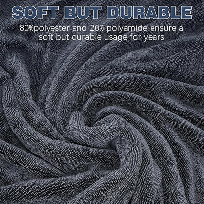 Microfiber Towels for Cars 2-Pack, 1300 GSM Ultra-Soft Microfiber, No Streaks - Image 4