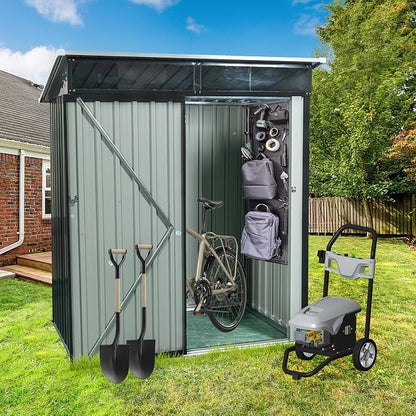 Metal 5x3 FT Garden Storage Shed, Outdoor Small Shed by Hipicute