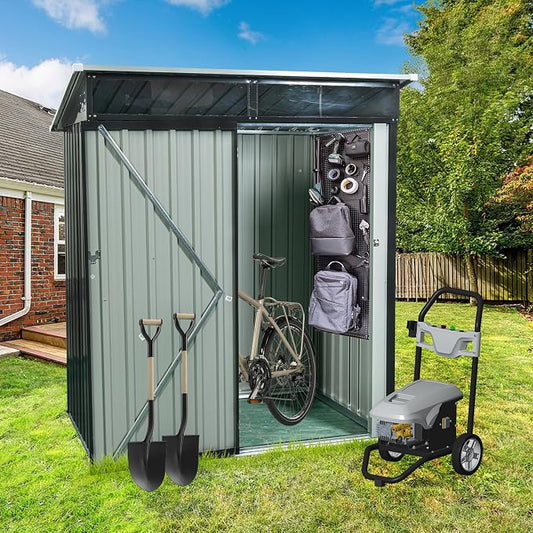 Metal 5x3 FT Garden Storage Shed, Outdoor Small Shed by Hipicute