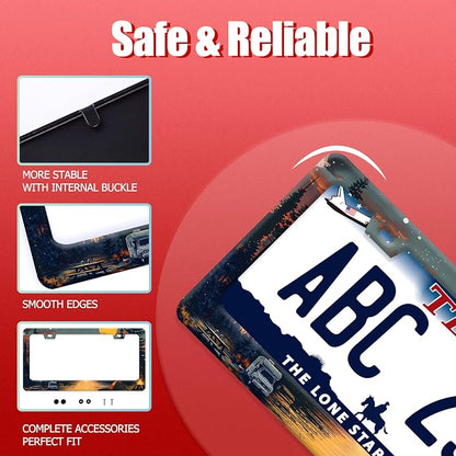 Camping License Plate Frame Personalized Forest License Plate Frames Funny Auto - Image 2