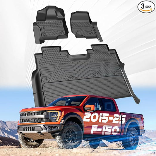 Car Floor Mats for Ford F-150 2015-2024 2025 | Lightning 22-24 SuperCrew by SSESS