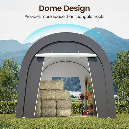 Kiss the Water Carport, Round Portable Garage, Steel Heavy Duty Carport - Image 4