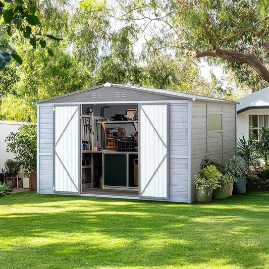 MyVoice 8x10 FT Wooden Outdoor Storage Shed by MyVoice