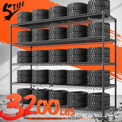 REIBII 73" H Storage Shelves Wire Shelving - Image 6