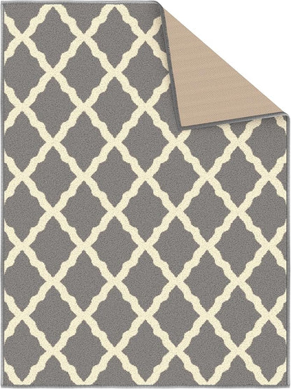 Ottomanson Rugs for Entryway 2'3" x 3' Non Slip Trellis Small Area Rugs Durable - Image 7