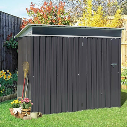 Vongrasig Outdoor Storage Shed, 6 x 4 FT Outside Metal Garden Shed by Vongrasig