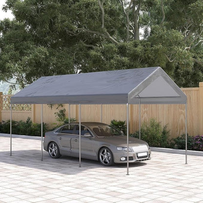 Outsunny 10' x 20' Party Tent and Carport, Height Adjustable Portable Garage - Image 2