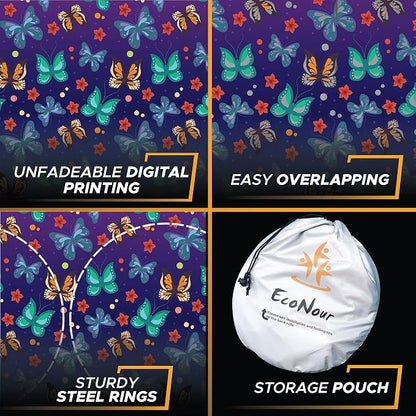 EcoNour Butterfly RV Windshield Sunshade | Windshield Cover Sunshade - Image 3