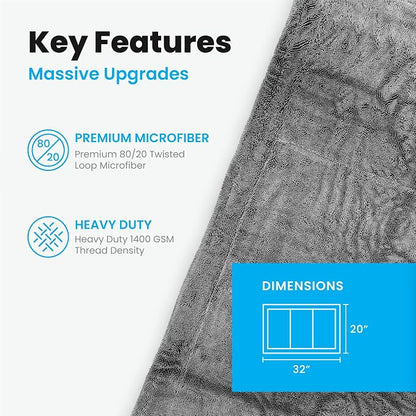 SKIPS Massive Microfiber Towel: Premium, Lint-Free Microfiber Cleaning Towel - Image 3