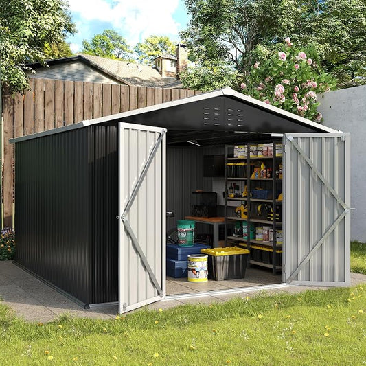 UDPATIO Outdoor Storage Shed 10x12 FT, Outside Sheds & Outdoor Storage Metal by UDPATIO