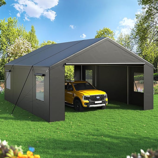 Carport, Heavy Duty Car Port 20x20 FT, Large Car Canopy by AirWire