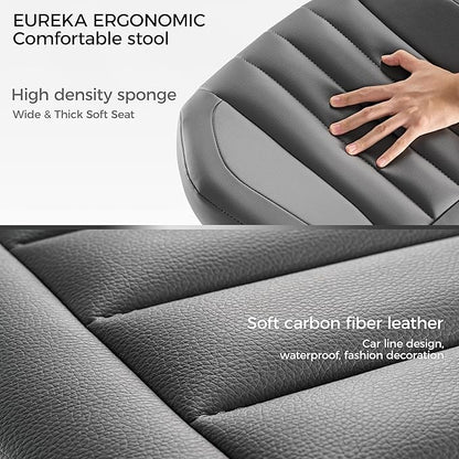 EUREKA ERGONOMIC Height Adjustable Foot Stool, 19x18'' Large Seat Under Desk - Image 6
