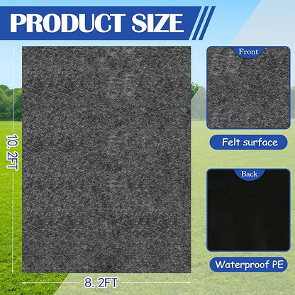 Ogrmar 8.2 x 10.2 FT Outdoor Storage Shed Mat, Waterproof Storage Shed Flooring - Image 3