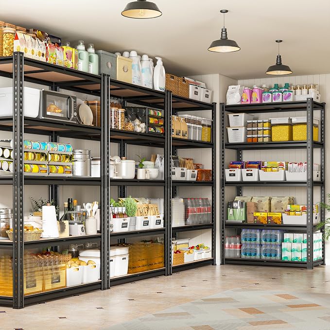 REIBII 2020LBS Storage Shelves 5 Tier Garage Shelving Heavy Duty, Adjustable - Image 4