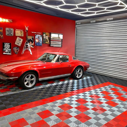 15.7"x15.7" Garage Flooring Tiles, Non-Slip Interlocking Plastic Garage Floor - Image 4