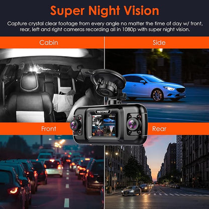R4-4 Channel Dash Cam W/All Around 1080p Resolution, IR Night Vision, Parking - Image 6