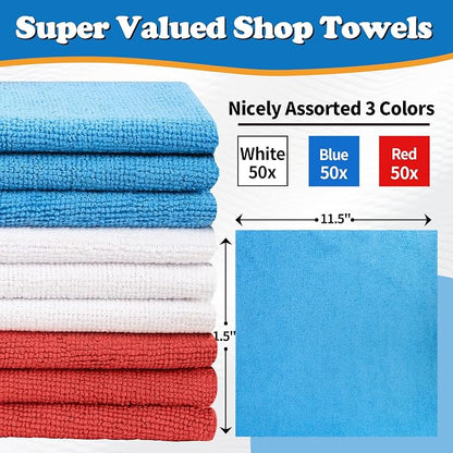 FIXSMITH Shop Towels, Microfiber Cleaning Cloth Bulk, Microfiber Towels - Image 2