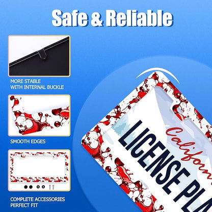 Scarry Blood Splattered License Plate Frame Halloween License Plate Stainless - Image 2