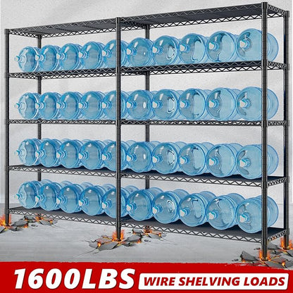 REIBII 70"W Storage Shelves Load 1600LBS, Metal Shelving 5-tier Wire Shelving - Image 6